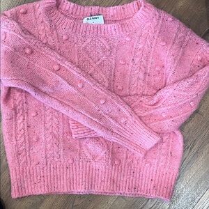 Old Navy Textured Pink Sweater for Women